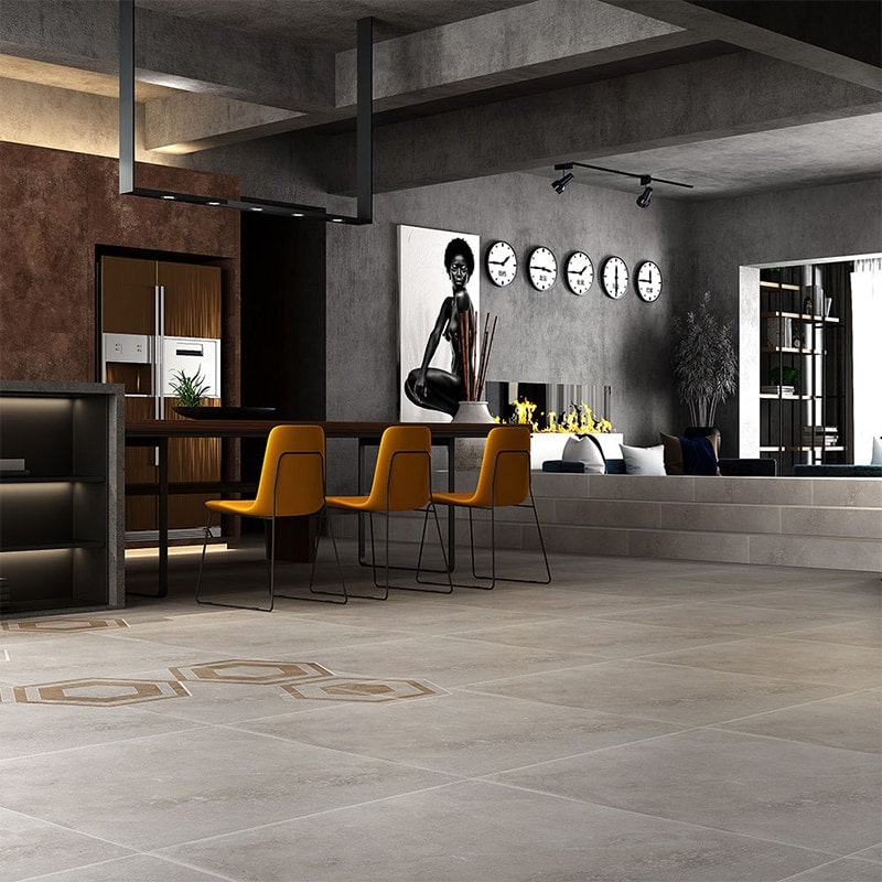 ANTI-SLIP Matte Grey Concrete Tile (600x600mm) **R10